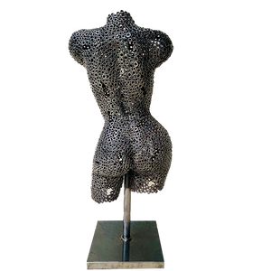 Décoration sculpture d'un Buste de Femme en métal