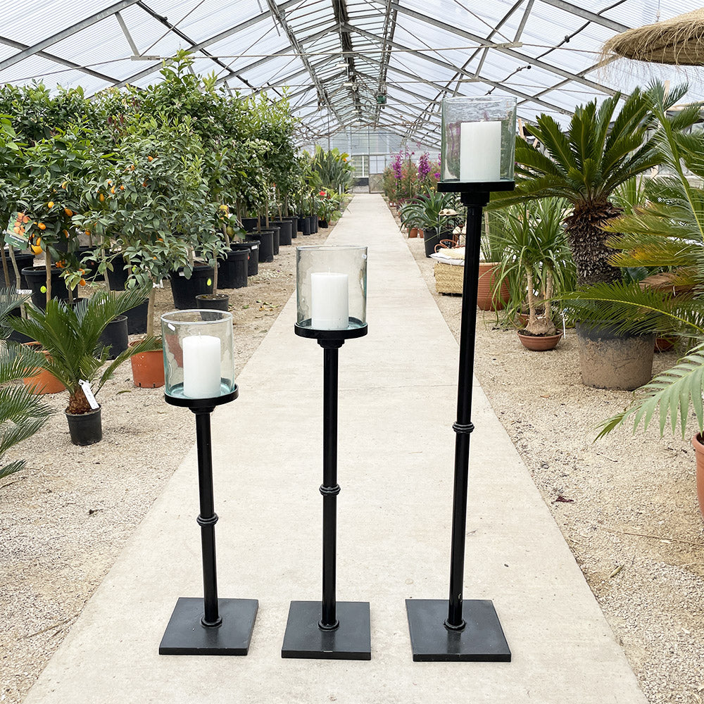 Bougeoir Noir Avec Poignée Bougeoir Noir En Métal Fer Vintage Bougeoir