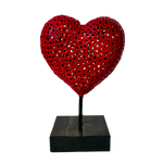 Charger l&#39;image dans la galerie, statue d un coeur en metal boulon. Sculpture love amour en fer forgé metal oeuvre d art
