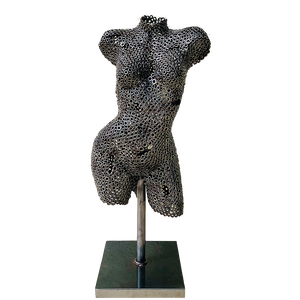 Décoration sculpture d'un Buste de Femme en métal