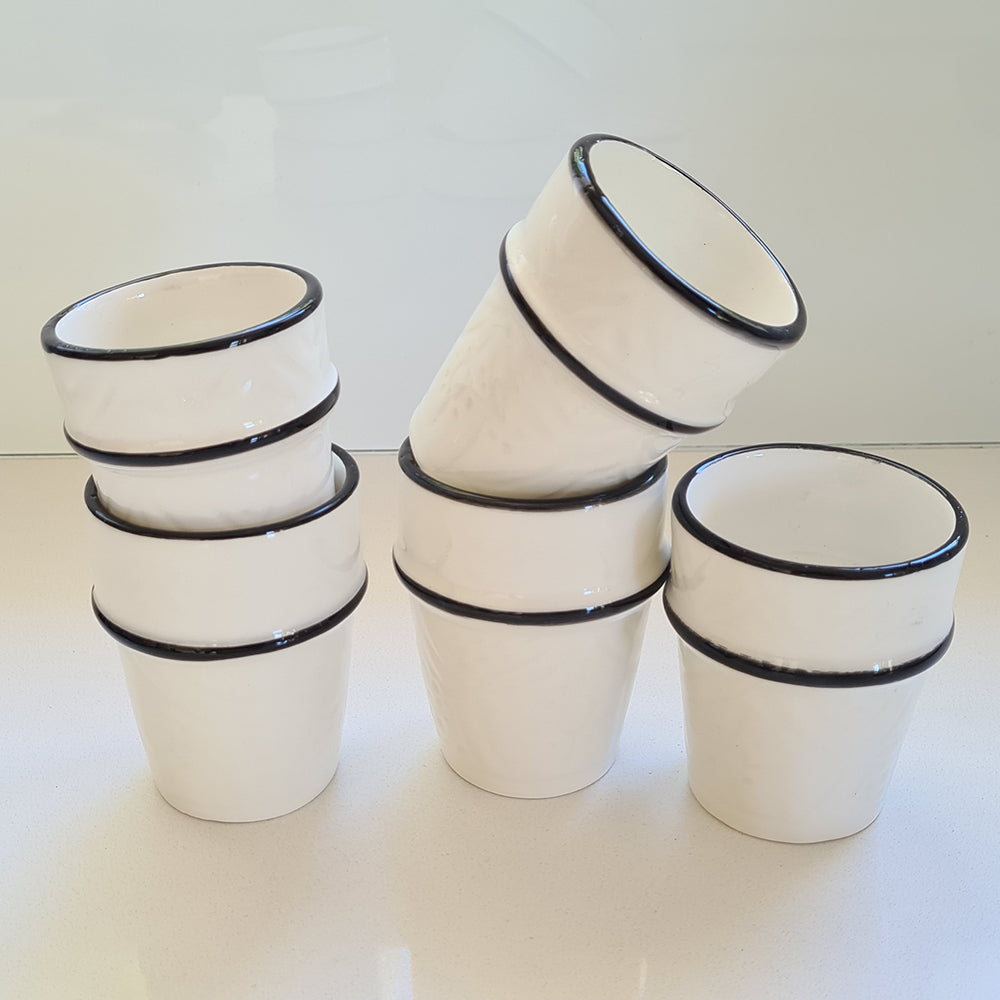 Lot de 2 tasses beldi empreinte Couleur multicouleur Chabi Chic | La Lot de 2 tasses beldi empreinte Couleur multicouleur Chabi Chic | La