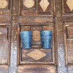 Charger l&#39;image dans la galerie, Lot de 4 Verres Beldi bleu en céramique
