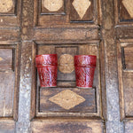 Charger l&#39;image dans la galerie, Lot de 4 Verres Beldi rouge en céramique
