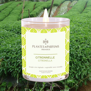 Nos bougies parfumés à la citronnelle sont fabriqué qu'avez des produits made in France et naturelle 