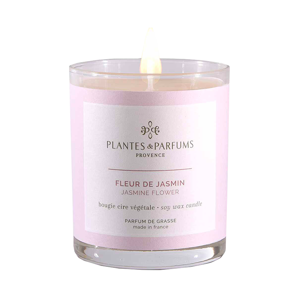 Bougie parfumés fleurs de jasmin, fabriqué en Provence dans nos ateliers, Made in France.