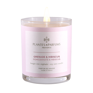Bougie parfumée, senteur fruité,et floral, fabriqué en france, 