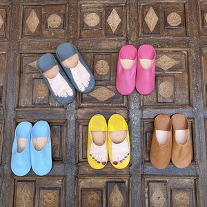 babouche personnalisée en cuir 
