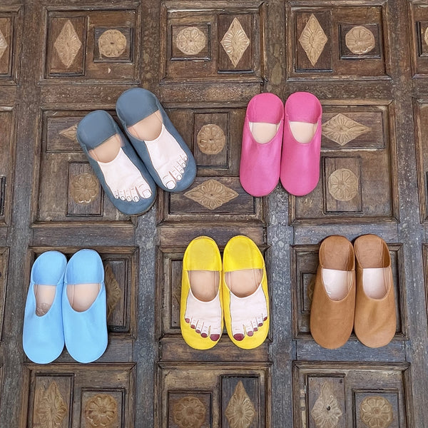 babouche personnalisée en cuir 