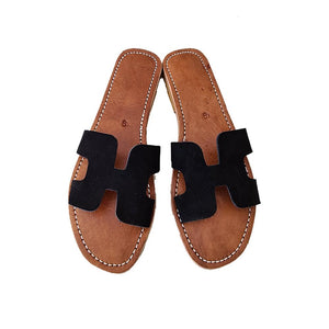 Sandale en Cuir Noir
