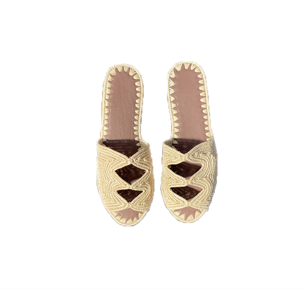 Sandales ouvertes en Raphia Vanessa Bazar du Monde