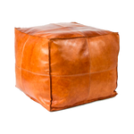 Charger l&#39;image dans la galerie, Voici un pouf carré en cuir au look design pour accueillir vos invités. Ce grand pouf tout en cuir sera rapidement votre siège ou coussin favori de votre décoration intérieur. Nos Poufs en cuir sont fait main au Maroc.
