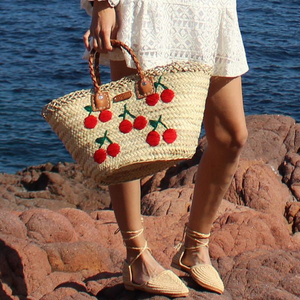 Panier de plage Brode Cerises Bazar du Monde