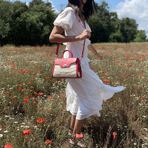 Pochette en Osier et Cuir : Le Colette