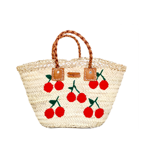 ideal panier de plage, panier de ville, panier de marché. anses en cuir et pochon interieur.