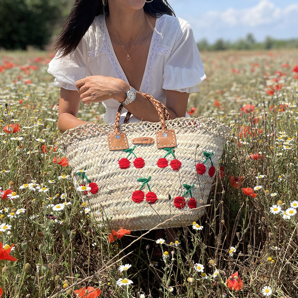 Panier de plage Brod Cerises Bazar du Monde