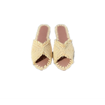 Charger l&#39;image dans la galerie, magnifique sandales en raphia, a porter avec un jean et un croc top léger pour un style classique a la ines de fressange. 
