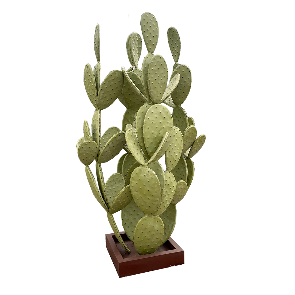 statue d'un cactus en fer, ideal dans votre decoration de jardin ou comme ornement décoratif d'intérieur 
