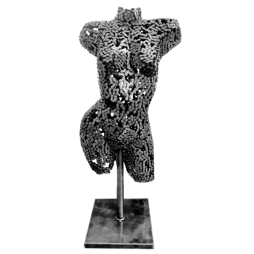 Statue d un corp de femme en metal sculpture a poser d un mannequin de femme en metal