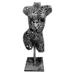 Charger l&#39;image dans la galerie, Statue d un corp de femme en metal sculpture a poser d un mannequin de femme en metal
