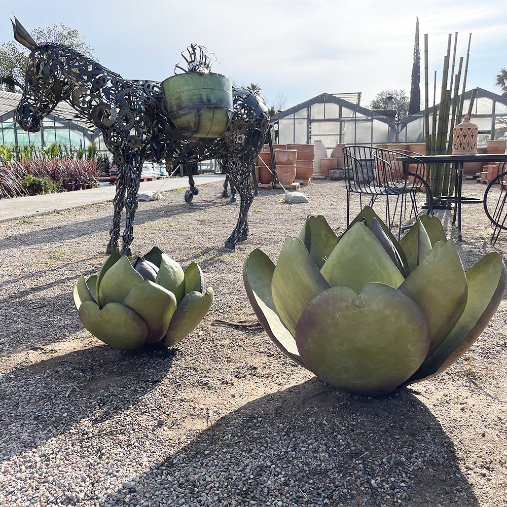 Statue d un cactus en métal type agave – Bazar du Monde