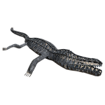 Charger l&#39;image dans la galerie, sculpture d&#39;un alligator en metal - statue xxl d&#39;un crocodile en fer forgé
