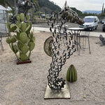 Charger l&#39;image dans la galerie, Superbe sculpture d&#39;hippocampe en fer forgé, ideal en aménagement paysager, ou comme unique décoration intérieure 
